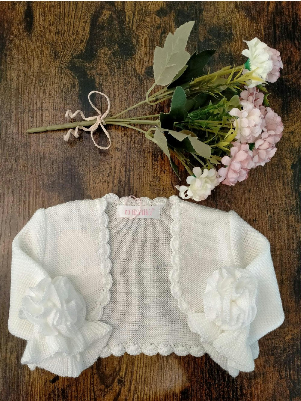 Coprispalle Mimilù 9 anni bianco Lana